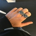 thumbnail image 2 of 2pcs/pair Stainless Steel Solid Sons of Anarchy Ring SO NS Men Rings Jewelry Size 7-14 Free Shipping 9, 2 of 5