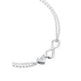 thumbnail image 4 of Elli by Julie & Grace Women Infinity Heart Bracelet 925 Silver 6.29-7.87 inch, 4 of 6