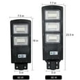 thumbnail image 4 of 90W 180LED Solar Street Wall Light Auto Motion Sensing IP67 Road Floodlight+Pole, 4 of 9