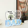 thumbnail image 4 of Gifts for Dad,Dad Birthday Gifts - Acrylic Heart Dad Plaque 3.9×3.7inch,Valentines Day Christmas Fathers Day Present for Dad from Daughter Son Wife,Memorial Gifts for Loss of Dad, 4 of 4