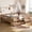 Natural, variant on HICOMILA Low Profile Solid Pine Full Storage Platform Bed with Built-In Headboard Bookshelf, Dual Underbed Storage Drawers & Full Rounded Stair Safety Rails, Light Natural