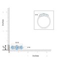 thumbnail image 4 of Angara Natural 0.4 Ct. Aquamarine with Diamond Three Stone Ring in 14K White Gold for Women (Ring Size: 7), 4 of 9
