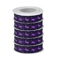 thumbnail image 2 of 5 Rolls Christmas Ribbon 1.5 inch Wide Decorative Ribbon for Gift Wrapping and Holiday Decorations Glowing Butterflies Pattern, 2 of 7