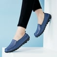 thumbnail image 7 of Women Comfortable Leather Flat Shoes Slip On Driving shoes Outdoor Walking shoes, 7 of 7