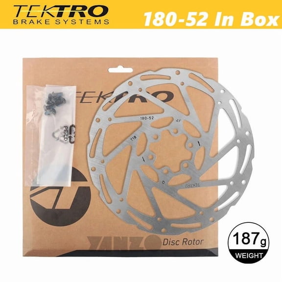 TEKTRO Bike Disc Brake Rotor TR180-52 6 Bolts 1.8mm Thickness 180-24 Upgraded For 2 pistons