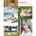 thumbnail image 5 of Outdoor Rug 6x9 ft Modern Abstract Tulip Flower Waterproof Outdoor Patio Rug Mat Non Slip Outside Area Rugs Carpet for RV,Camping,Porch,Deck,Pool,Balconybackyard,Slate Gray, 5 of 9