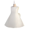 thumbnail image 2 of Cowsor Girls Formal Dress 8 to 13 Years Sleeveless Bow Embellished Gown Elegant Party Dress for Wedding Holiday Graduation Ceremony Special Occasions, 2 of 7