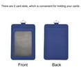 thumbnail image 5 of Uxcell 11cm Vertical Badge Holder PU Leather ID Holder Detachable with 2 Slots and Neck Lanyard Dark Blue, 5 of 6
