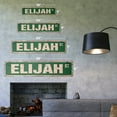 thumbnail image 2 of ELIJAH Vintage Aluminum Street Sign Childrens Name Room Metal Sign rustic metal tin | Indoor/Outdoor |  24" Wide, 2 of 4