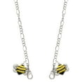 thumbnail image 1 of Silvertone Large Enamel Bumble Bee Silvertone Face Mask Necklace, 1 of 2