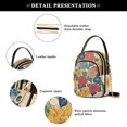 thumbnail image 4 of FORMRS Crossbody Bag for Women Quilted Travel Shoulder Cell Phone Purse with Chain Strap Handbag, Vibrant Flowers Pattern, 4 of 7