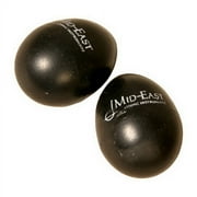 Mid-East Egg Shakers, Logo, Plastic Pair, Black