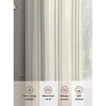 thumbnail image 7 of Sage Green Striped Semi Sheer Curtains 54 Inch Length 2 Panels Set, Modern Farmhouse Green Stripes Sheer Kitchen Curtain Privacy Voile Window Curtain for Living Room Bedroom Rod Pocket Drapes, 7 of 7
