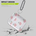 thumbnail image 4 of Étui pour Airpods, Coque de Protection pour Airpods, Trousse de Peau Rigide en PC pour Filles Hommes Femmes Compatible avec Étui de Recharge Airpods 2 et 1 avec Mousqueton [Voyant avant Visible], Pêche, 4 of 5