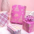 thumbnail image 5 of Pink Christmas Wrapping Paper Rolls Cute Kids Reversible Tree Thick Aesthetic Elegant Gift Wrap Sheets Heavy Duty Girls Girly Princess Total 28.5sq.ft, 5 of 6
