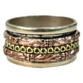 thumbnail image 5 of NEW Spinner Band, Bohemian Ring, 925 Sterling Silver Ring, Spinning Thumb Ring, Three Tone Ring, Fidget Ring, Handmade Jewelry, Christmas Oxidized, Brass Copper Band, Anxiety Ring, Mans Band Gifts, 5 of 6