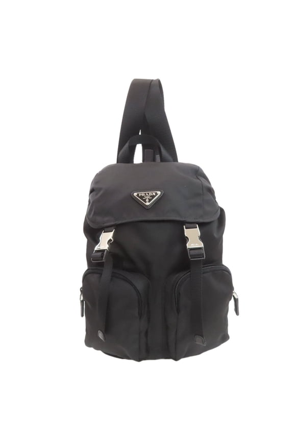 Pre-Owned Prada logo hardware backpack/daypack in nylon material for women (Good)
