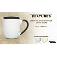 thumbnail image 2 of Bistro Style Large Coffee Mugs 16 oz. Set of 10, Bulk Pack - Perfect for Coffee, Tea, Espresso, Hot Cocoa, Other Beverages - Black, 2 of 5