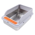 thumbnail image 1 of Opened Metal Litter Tray, Large Capacity Cat Litter Box High Sides Spill Preventing Metal Litter Box for Cats Kittens Rabbits, 1 of 7