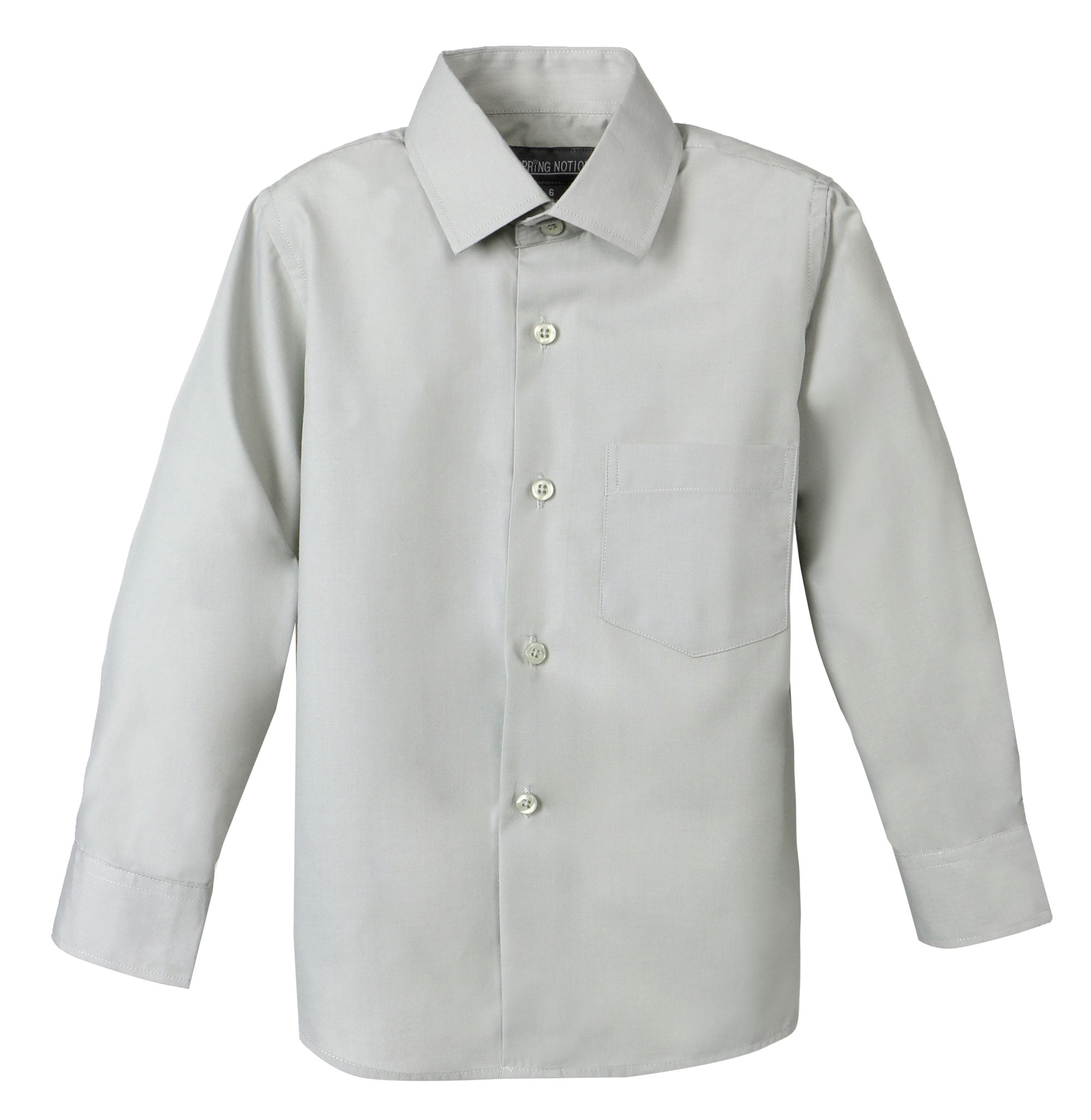 white long sleeve dress shirt walmart