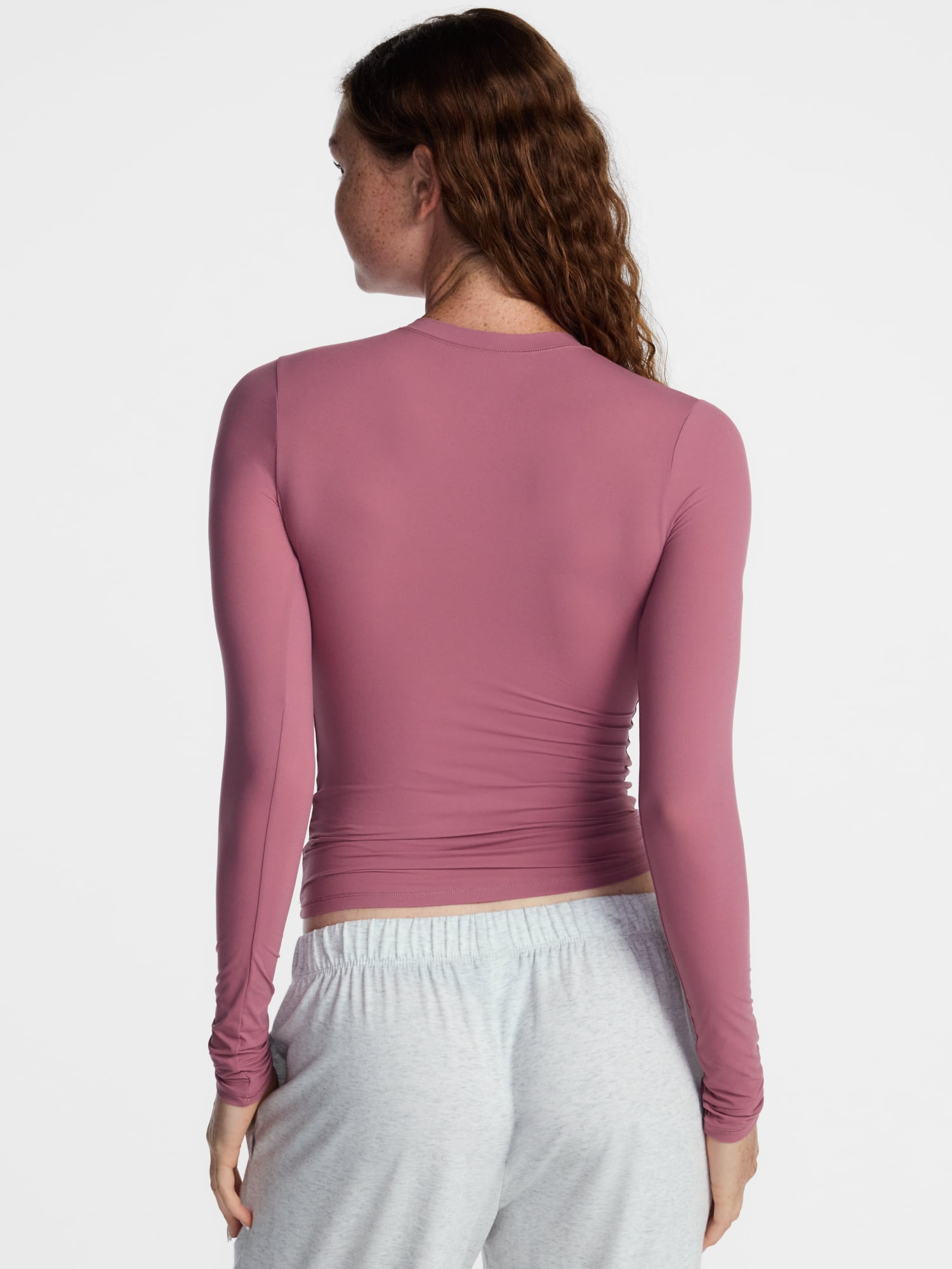 No Boundaries Fit Stretch Tee with Long Sleeves, Women's XS-XXXL