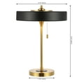 thumbnail image 3 of Safavieh Decker 13.75" Scandinavian Metal Table Lamp, Black/Gold, 3 of 5