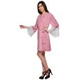 thumbnail image 2 of Moomaya Printed Short Robes For Women Cotton Robes For Women With Lace Trim, 2 of 6