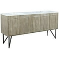 thumbnail image 3 of Lexora Home Lancy 72" Double Quartz Top Bathroom Vanity in Rustic Acacia, 3 of 10