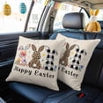 thumbnail image 4 of Easter Decorative Throw Pillow Covers 20x20 Inch Set of 2 Easter Bunny Home Decor Pillow Cases for Couch, Cute Rabbit Leopard Stripe Spring Flowers Cushion Case for Living Room Bedroom Bed Car Chair, 4 of 9