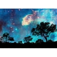 thumbnail image 2 of wall26 - Night Landscape with Silhouette of Trees and Starry Night - Removable Wall Mural | Self-Adhesive Large Wallpaper - 66x96 inches, 2 of 6