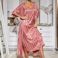 thumbnail image 2 of HAiming Women's Nightgown Robe Set 2 Piece Striped Satin Long Bathrobes Soft Cozy Sleepwear Silky Pajamas Loungewear, 2 of 9