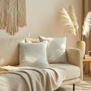 Better Homes & Gardens 20 in x 20 in 2-Pack Decorative Pillows, Papyrus Beige