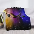 thumbnail image 3 of Naloa Planets And Stars Flannel Fleece Throw Blanket for Bed Couch, Thick Blanket - All Seasons Suitable for Women, Men and Kids-50"x40", 3 of 6