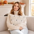 thumbnail image 3 of 2 Pack Fall Throw Pillow Covers 18 X 18 Inch Cream Textured Pumpkin Pillow Covers for Couch Boho Fall Decor for Home Halloween Thanksgiving Decoration, 3 of 7