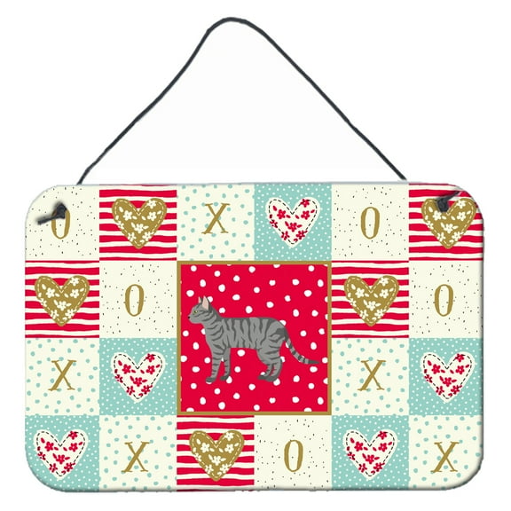 Carolines Treasures CK5603DS812 Dragon Li 3 Cat Love Wall or Door Hanging Prints 8x12 multicolor