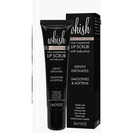 Whish Pink Champagne Lip Scrub, 0.5 oz – Exfoliating Lip Treatment