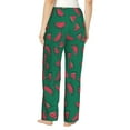 thumbnail image 3 of Uemuo Watermelon Pattern Women's Wide Leg Palazzo Lounge Pants with Pockets Light Weight Loose Comfy Casual Pajama Pants-X-Large, 3 of 9