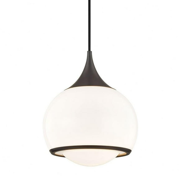 -1-Light Medium Pendant in Style-10 inches Wide By 11.5 inches High-Old Bronze Finish Bailey Street Home 735-Bel-3321911