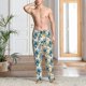 thumbnail image 2 of Fotbe Vintage Blue Flowers Pantalones de Pijama para Hombre, Pantalones de Dormir, Pantalones de Casa con Cintura Ajustable y Bolsillos-X-Large, 2 of 6