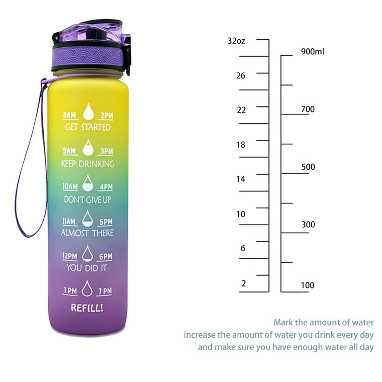 2 Pc Wide Mouth Sports Water Bottle Flip Top Lid BPA Free Gym