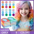 thumbnail image 1 of 8 Pcs Hair Chalks for Kids - Washable Bright Color Temporary Hair Dye, Perfect for Halloween, Christmas, Parties & Cosplay Girls Gift, 1 of 5