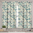 thumbnail image 2 of Ambesonne Sport Valance & Curtain, Wheeled Activity Design, 55"x24", Blue Coral Beige, 2 of 6