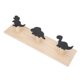 thumbnail image 5 of Houderco 1Ud Gancho De Madera Negro Para Pared Con Para Colgar Ropa Y Sombreros, 5 of 8