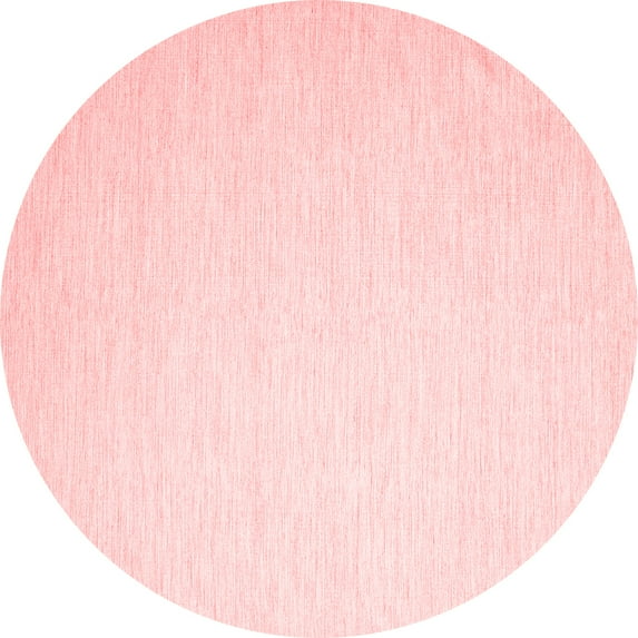 Ahgly Company Indoor Round Solid Red Modern Area Rugs, 3' Round