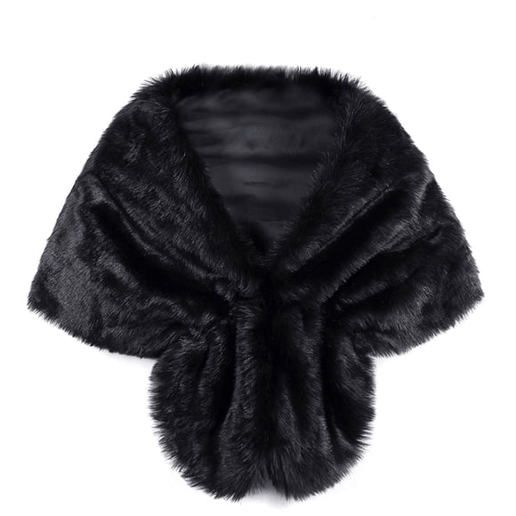 Aocisk Elegant Women Evening Cape Shawl Wrap Scarf Collar Winter Coat Cover BK3 One Size