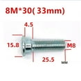 thumbnail image 4 of CENL 10Pcs M8 Bolts for Motorcycle Disc Brake Hex Socket Fasteners Screws, 4 of 8