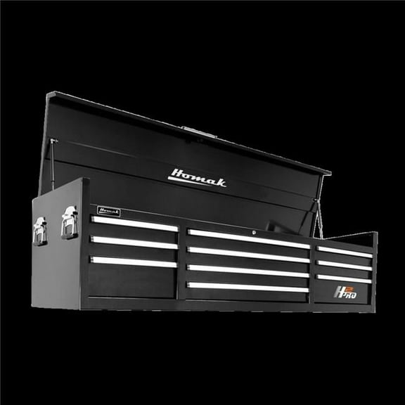72 in. H2Pro Series 10 Drawer Top Chest, Black
