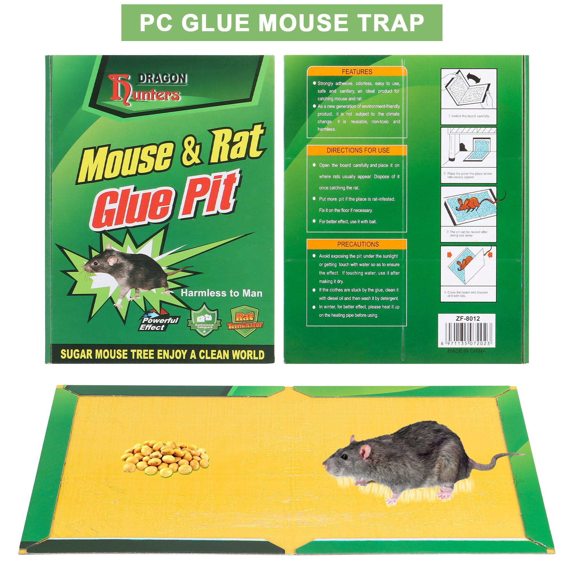  Sticky Mouse Trap Mouse Glue Traps Indoor Home Rat Traps  Enhanced Stickiness Trapping Pads Snakes Spiders Roaches for Mice and Rats Traps  Indoor for Home, Rodent Snakes Spiders Roaches (12Packs) 