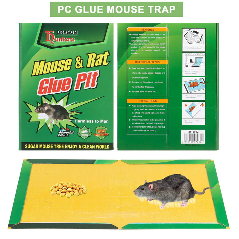 24 Pack Large Baited Glue Traps Sticky Mouse Trap Rat Traps Indoor Rodent  Killer Baited Trays