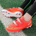 thumbnail image 2 of Zapatos de fútbol para niños Niños Niñas Tobillo Botas de fútbol Entrenamiento de césped Calzado deportivo Zapatillas Yj6210A-Rojo-32 oso de fresa Electrónica, 2 of 3